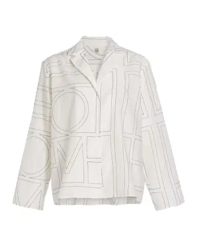 TOTEME Monogram Cotton PJ Top | Thumbnail 1 TOTEME Monogram Cotton PJ Top | Thumbnail 1