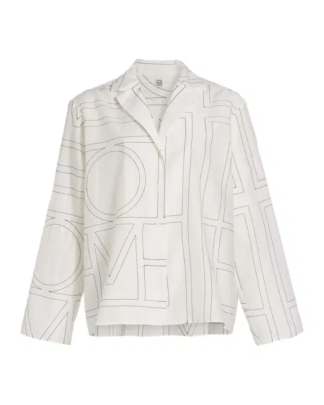 Toteme Monogram Cotton PJ Top