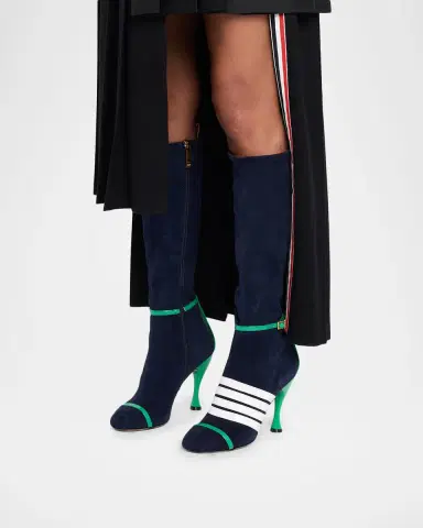 Thom Browne 105mm Trompe L 'oeil Suede Knee-High Boots | Thumbnail 2
