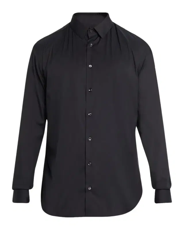 Giorgio Armani Men 's Solid Stretch Poplin Sport Shirt