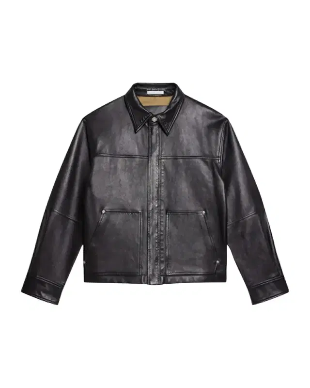 Helmut Lang Men 's Bonded Leather Snap-Front Jacket