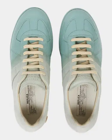 Maison Margiela Men 's Replica Sprayed Leather Low-Top Sneakers | Thumbnail 4