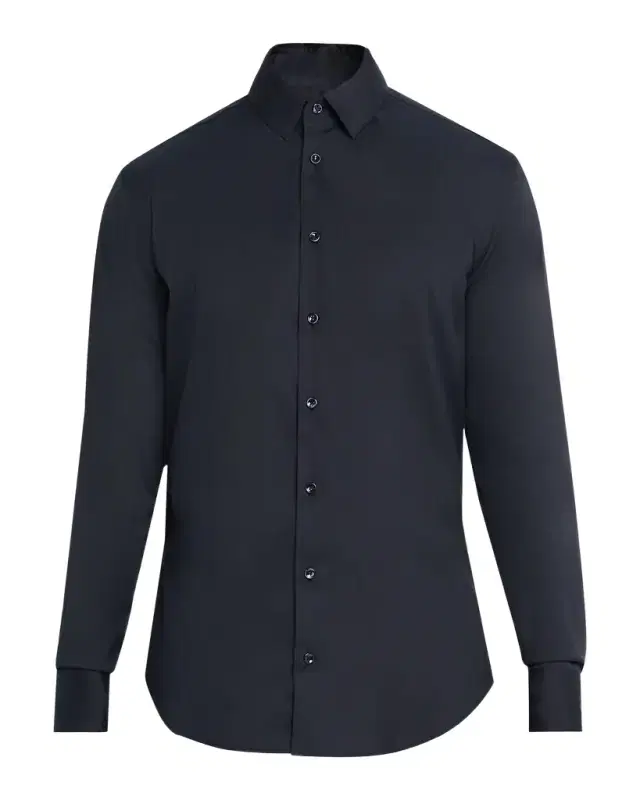 Giorgio Armani Men 's Solid Stretch Poplin Sport Shirt