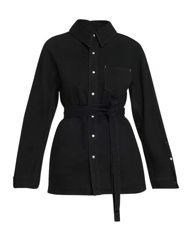 Ossou Denim Cinch Shirt Jacket