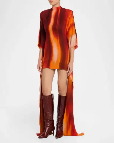 LaQuan Smith Gradient Long-Sleeve Mini Dress | Thumbnail 4 LaQuan Smith Gradient Long-Sleeve Mini Dress | Thumbnail 4