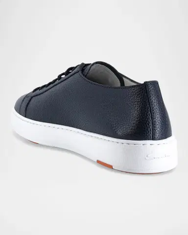 Santoni Men's Leather Low-Top Sneakers | Thumbnail 2 Santoni Men's Leather Low-Top Sneakers | Thumbnail 2