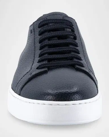 Santoni Men's Leather Low-Top Sneakers | Thumbnail 3 Santoni Men's Leather Low-Top Sneakers | Thumbnail 3