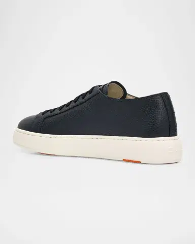 Santoni Men's Leather Low-Top Sneakers | Thumbnail 4 Santoni Men's Leather Low-Top Sneakers | Thumbnail 4