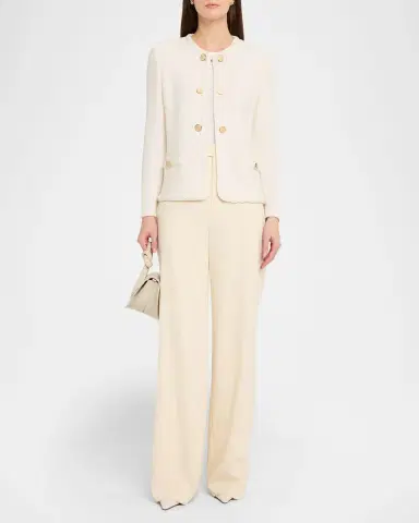 Misook Relaxed Braid-Trim Tweed Jacket | Thumbnail 2 Misook Relaxed Braid-Trim Tweed Jacket | Thumbnail 2