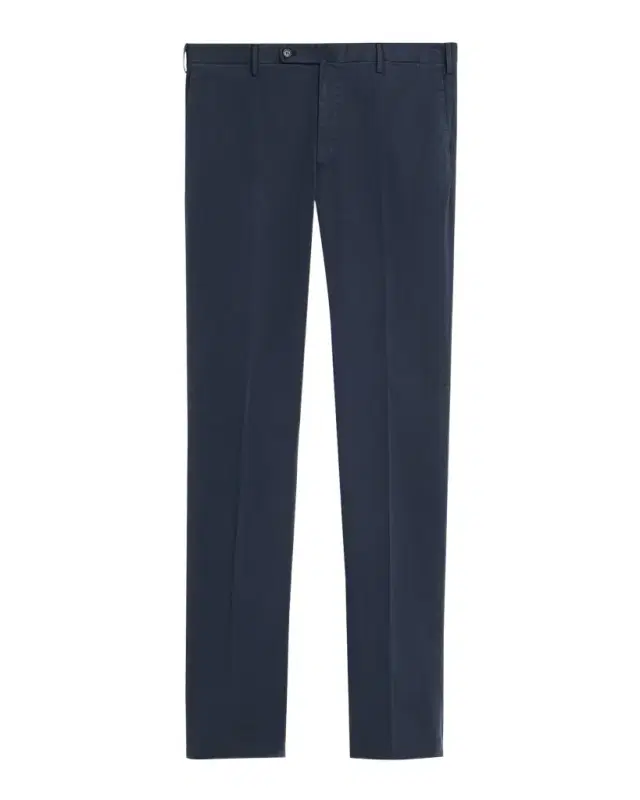 Incotex Men 's Pressed-Crease Cotton Trousers