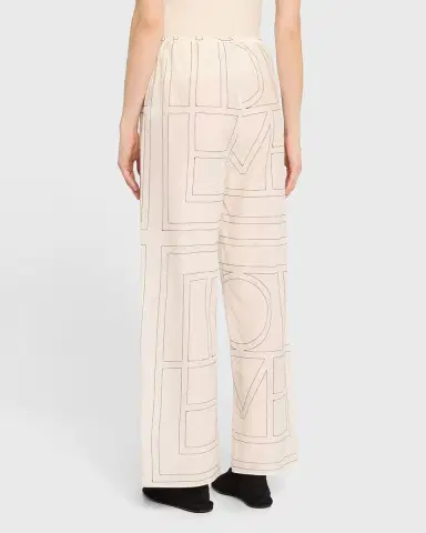 Toteme Monogram Cotton PJ Bottoms | Thumbnail 3