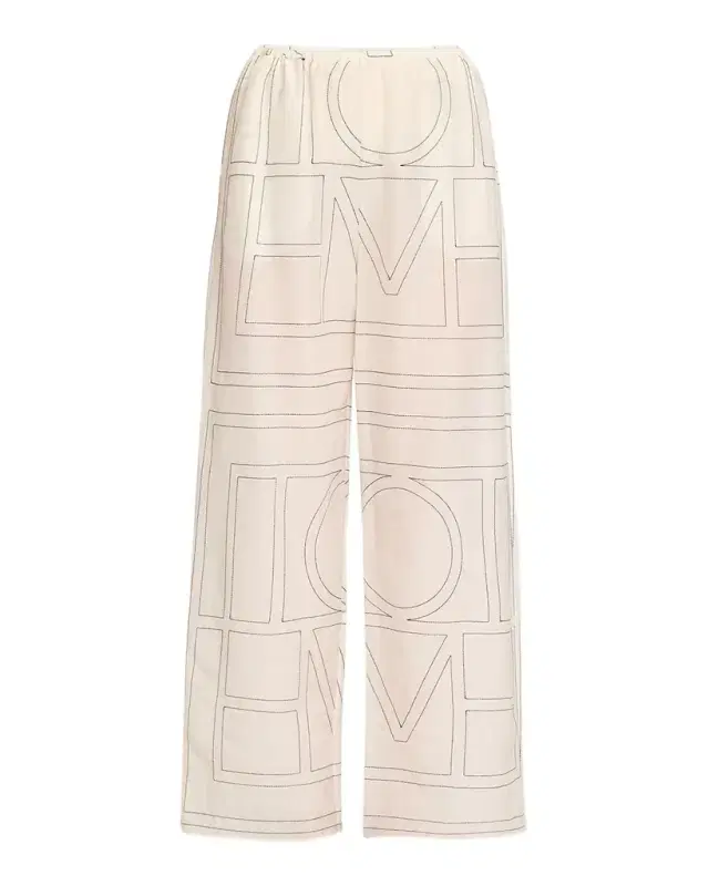 Toteme Monogram Cotton PJ Bottoms