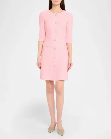 Misook Button-Down Knit Mini Dress | Thumbnail 2 Misook Button-Down Knit Mini Dress | Thumbnail 2