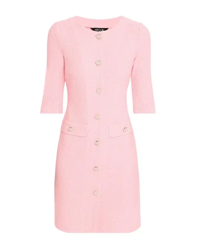 Button-Down Knit Mini Dress