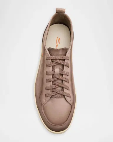 Santoni Men's Off Duty Nubuck Leather Low-Top Sneakers | Thumbnail 5 Santoni Men's Off Duty Nubuck Leather Low-Top Sneakers | Thumbnail 5