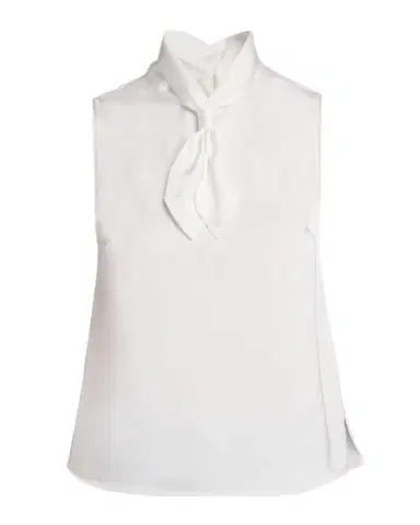 Misook Tie-Neck Sleeveless Crepe De Chine Blouse | Thumbnail 1 Misook Tie-Neck Sleeveless Crepe De Chine Blouse | Thumbnail 1