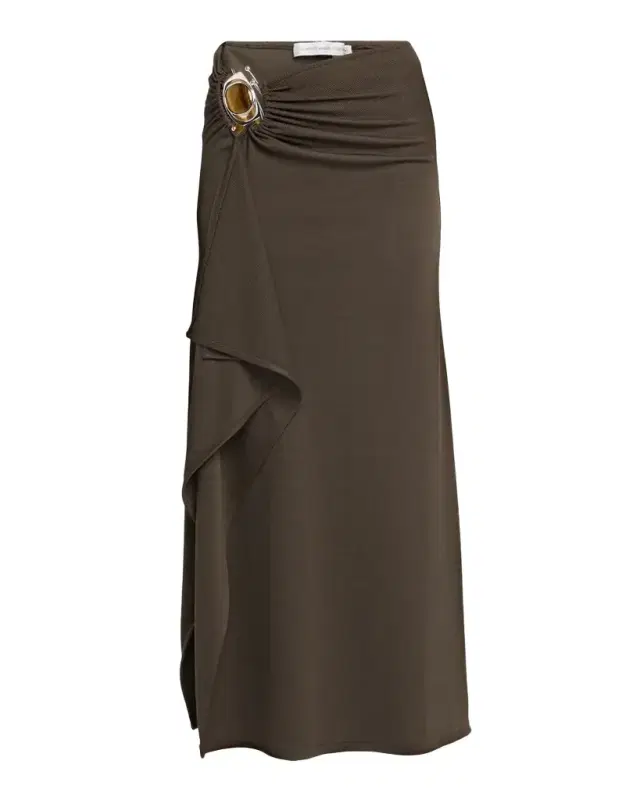 Orica Asymmetric Embellished Maxi Skirt
