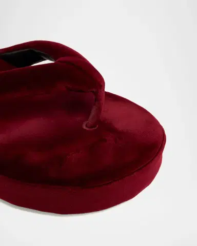 Balenciaga Jet Lag Stretch Velvet Platform Thong Sandals | Thumbnail 4 Balenciaga Jet Lag Stretch Velvet Platform Thong Sandals | Thumbnail 4
