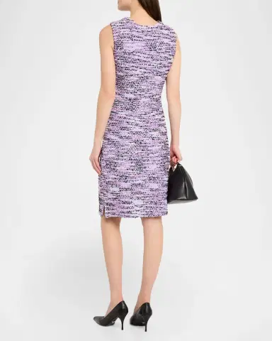 Misook Sleeveless Textured Tweed Dress | Thumbnail 3 Misook Sleeveless Textured Tweed Dress | Thumbnail 3