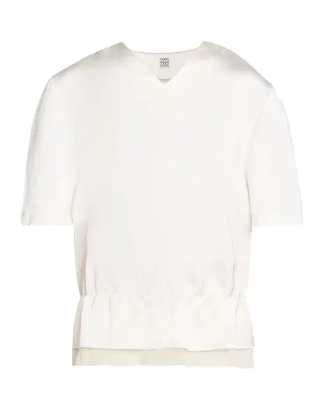 V-Neck Satin Pullover