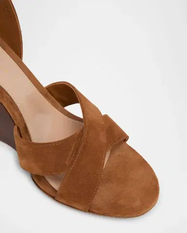 Gianvito Rossi 85MM Suede Wedges | Thumbnail 3
