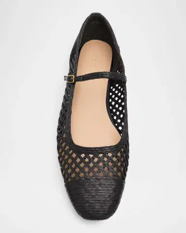 Veronica Beard Ellie Raffia Ballerina Flats | Thumbnail 6