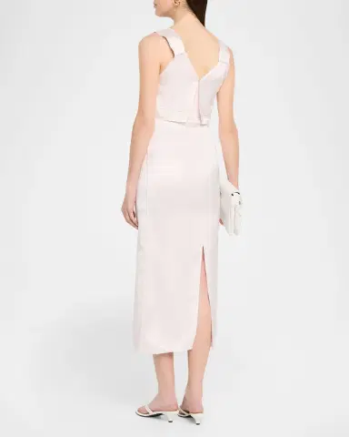 TOTEME V-Neck Empire-Waist Midi Slip Dress | Thumbnail 3