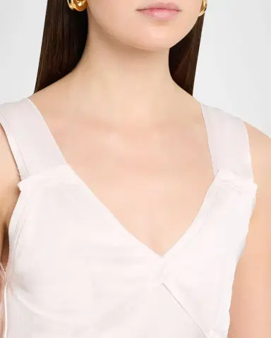 TOTEME V-Neck Empire-Waist Midi Slip Dress | Thumbnail 5