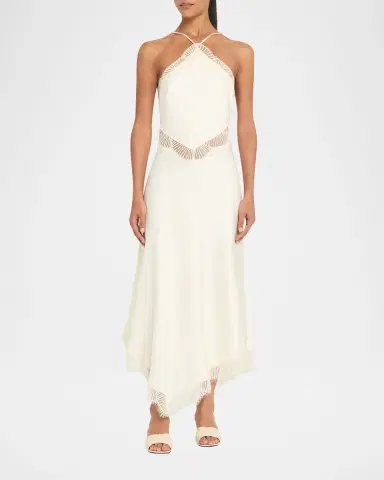 A.L.C. Lucia Satin & Lace Midi Dress | Thumbnail 2 A.L.C. Lucia Satin & Lace Midi Dress | Thumbnail 2