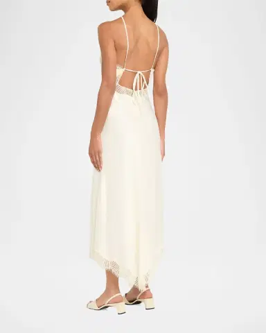 A.L.C. Lucia Satin & Lace Midi Dress | Thumbnail 3 A.L.C. Lucia Satin & Lace Midi Dress | Thumbnail 3