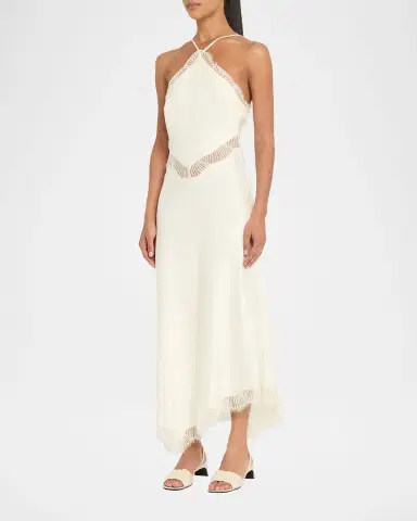 A.L.C. Lucia Satin & Lace Midi Dress | Thumbnail 4 A.L.C. Lucia Satin & Lace Midi Dress | Thumbnail 4
