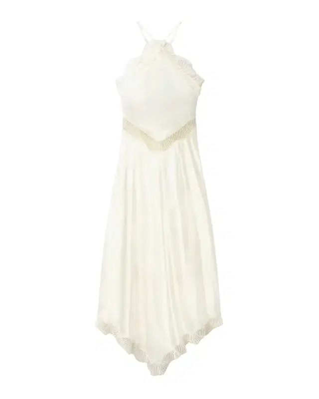 Lucia Satin & Lace Midi Dress