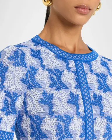 Misook Intarsia-Knit Godet Midi Dress | Thumbnail 5 Misook Intarsia-Knit Godet Midi Dress | Thumbnail 5