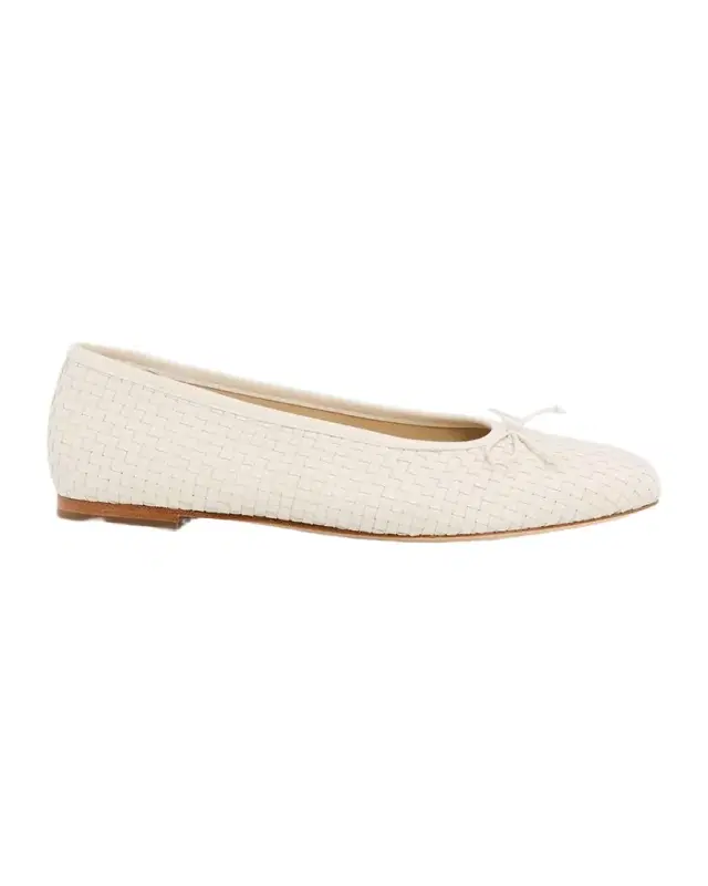Darla Woven Leather Ballerina Flats
