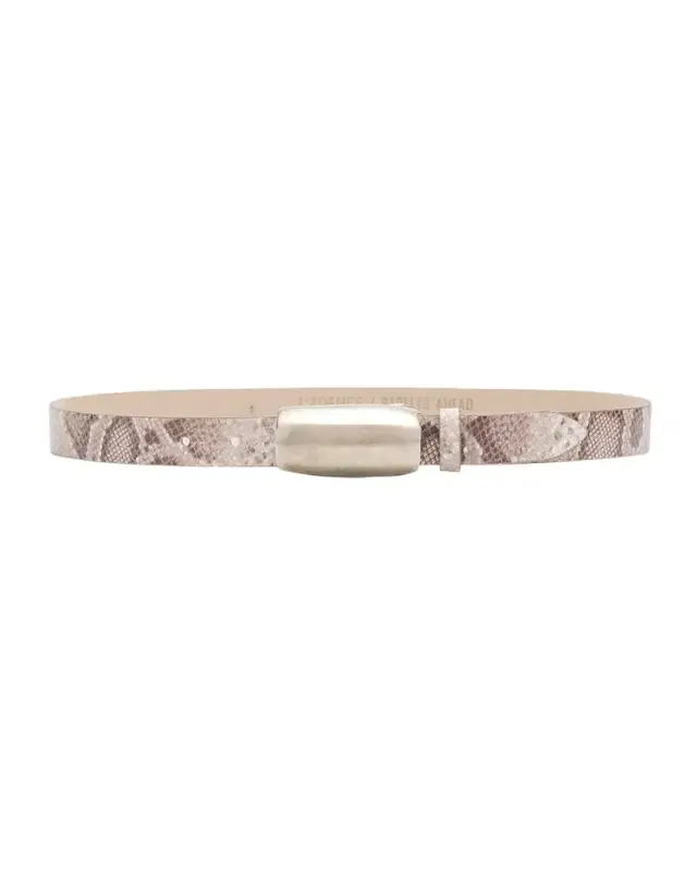 L 'AGENCE x Streets Ahead Marlowe Snake-Embossed Leather Belt