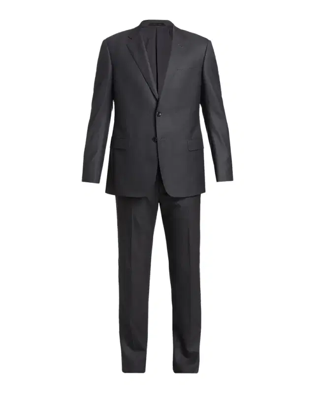 Mne 's Basic Wool Two-Piece Suit