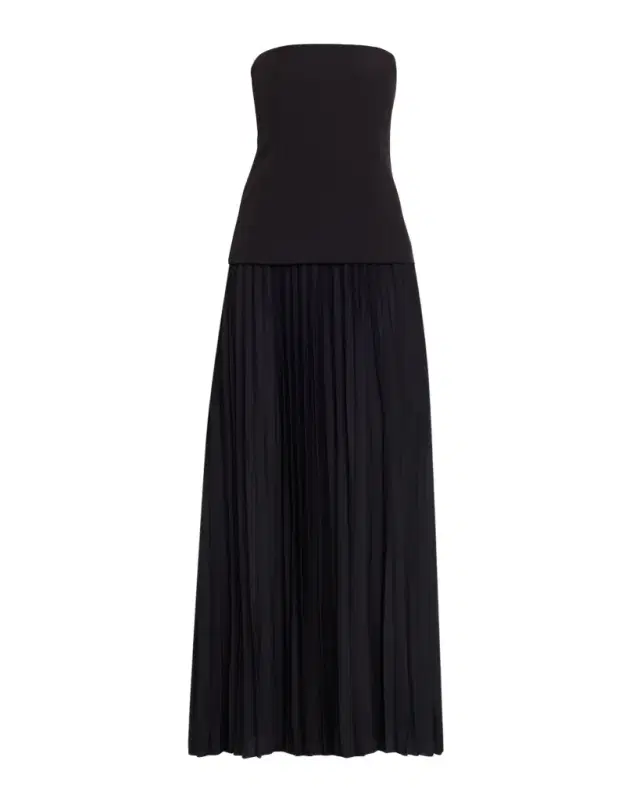 Cody Pleated Strapless Dress