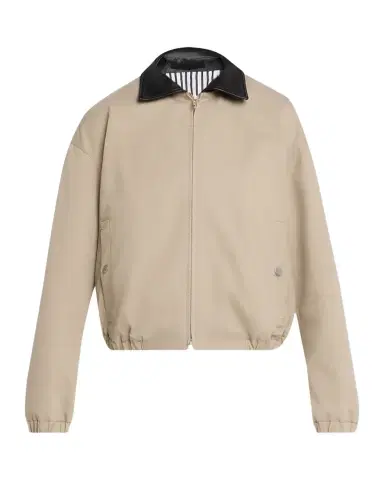 Maria McManus Leather-Collar Cotton Twill Flight Jacket | Thumbnail 1 Maria McManus Leather-Collar Cotton Twill Flight Jacket | Thumbnail 1
