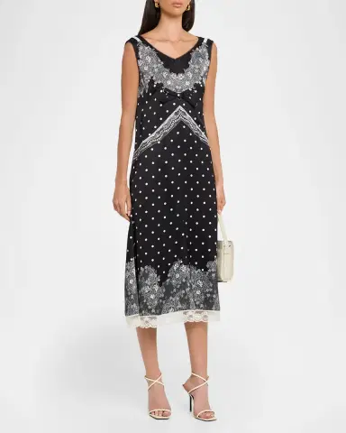 Marc Jacobs Trompe L 'Oeil Slip Midi Dress | Thumbnail 4 Marc Jacobs Trompe L 'Oeil Slip Midi Dress | Thumbnail 4
