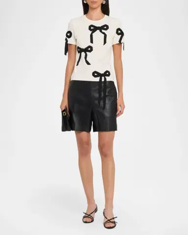 Marc Jacobs Bow Short-Sleeve Shrunken T-Shirt | Thumbnail 2