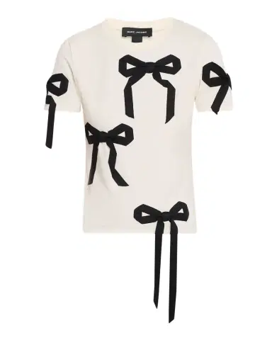 Marc Jacobs Bow Short-Sleeve Shrunken T-Shirt | Thumbnail 1