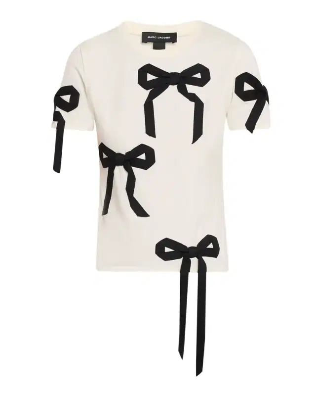 Marc Jacobs Bow Short-Sleeve Shrunken T-Shirt