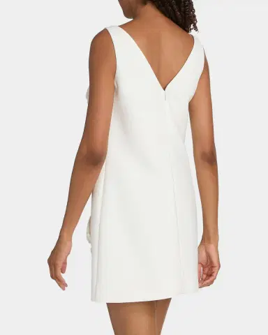 Self-Portrait Embellished Flower Crepe Mini Dress | Thumbnail 3