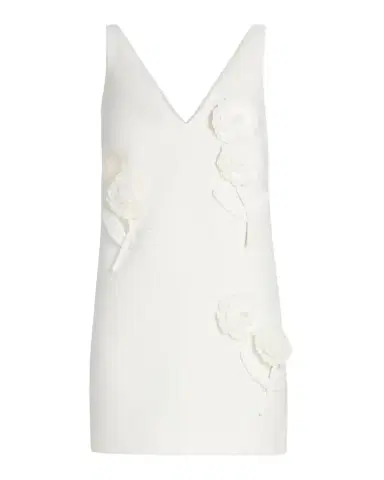 Self-Portrait Embellished Flower Crepe Mini Dress | Thumbnail 1