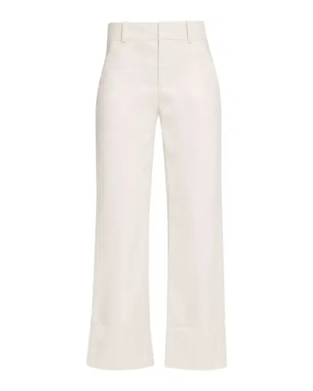 ALICE + OLIVIA Alexander Vegan Leather Cuffed Pants