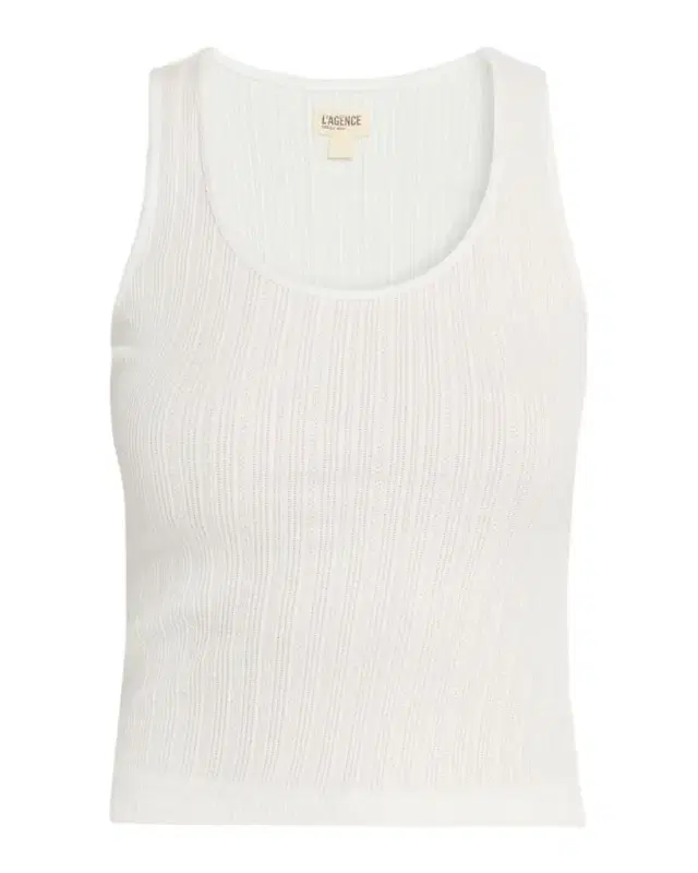 L 'Agence Adira Pointelle Scoop-Neck Tee