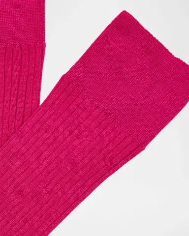 Pantherella Men 's Danvers Ribbed Cotton Mid-Calf Socks | Thumbnail 2