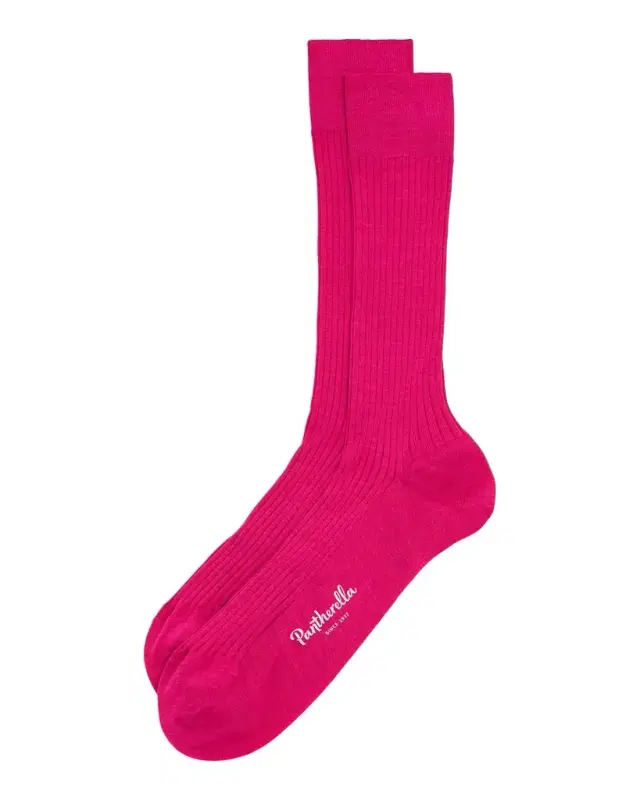 Pantherella Men 's Danvers Ribbed Cotton Mid-Calf Socks