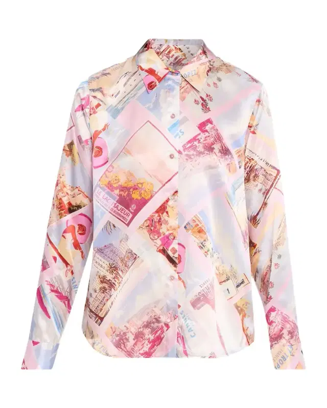 L 'Agence Tyler Silk Button-Front Blouse