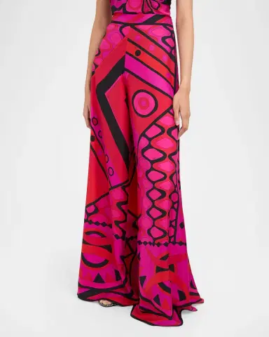 PUCCI Vivara Silk Twill Wide-Leg Pants | Thumbnail 4 PUCCI Vivara Silk Twill Wide-Leg Pants | Thumbnail 4